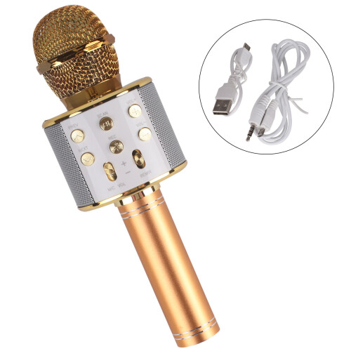 (Gold) Wireless Bluetooth Karaoke Microphones