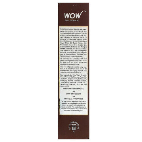 Wow Skin Science, 10 σε 1 θαυματουργό λάδι μαλλιών, 200ml 2