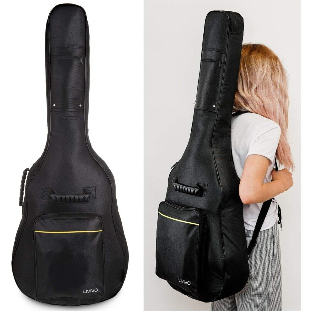 Black Padded Full Size 42 Inch Guitar Bag Carry Case Waterproof Bag