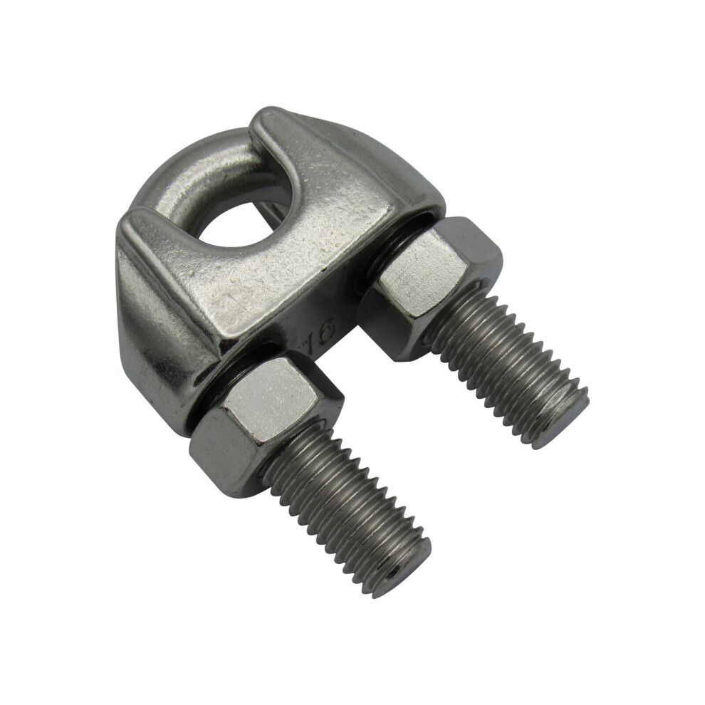 Wire Rope Bulldog Grips Stainless Din741 16Mm (Marine Grade Boat Cable Clip Clamp) 707152584449
