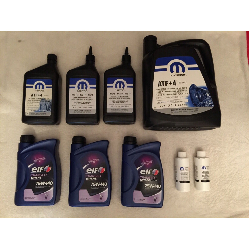 Automatic Transmission, Transfer Case & Differentials Fluids Complete SET