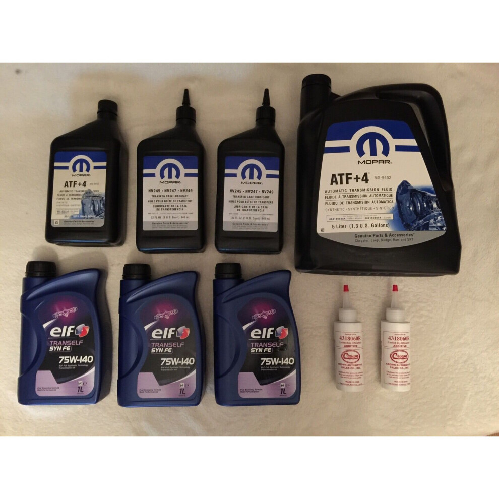 Automatic Transmission, Transfer Case & Differentials Fluids Complete SET