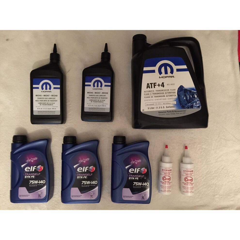 Automatic Transmission, Transfer Case & Differentials Fluids Complete SET