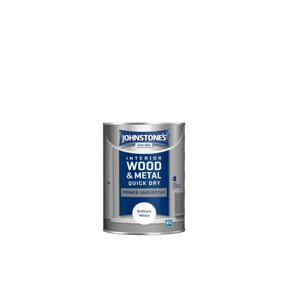 Quick Dry Primer Undercoat, 1.25l Brilliant White, By Johnstone's