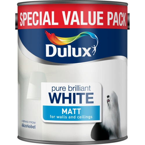 Dulux Matt 3l, Pure Brilliant White, By Dulux