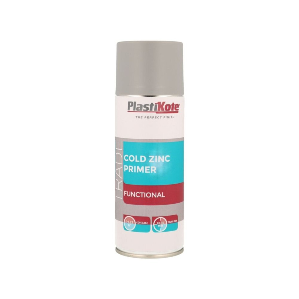 Cold Zinc Primer Spray, 400ml, By Plastikote