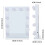Living And Home Hollywood 10 LED Bulbs Dimmable Makeup Mirror Tabletop Mirror 4