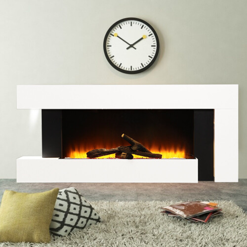 Living And Home 52 Inch C-Framed Freestanding Electric Fireplace 2000W 2