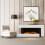 Living And Home 52 Inch C-Framed Freestanding Electric Fireplace 2000W 4