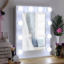Hollywood 10 LED Bulbs Dimmable Makeup Mirror Tabletop Mirror
