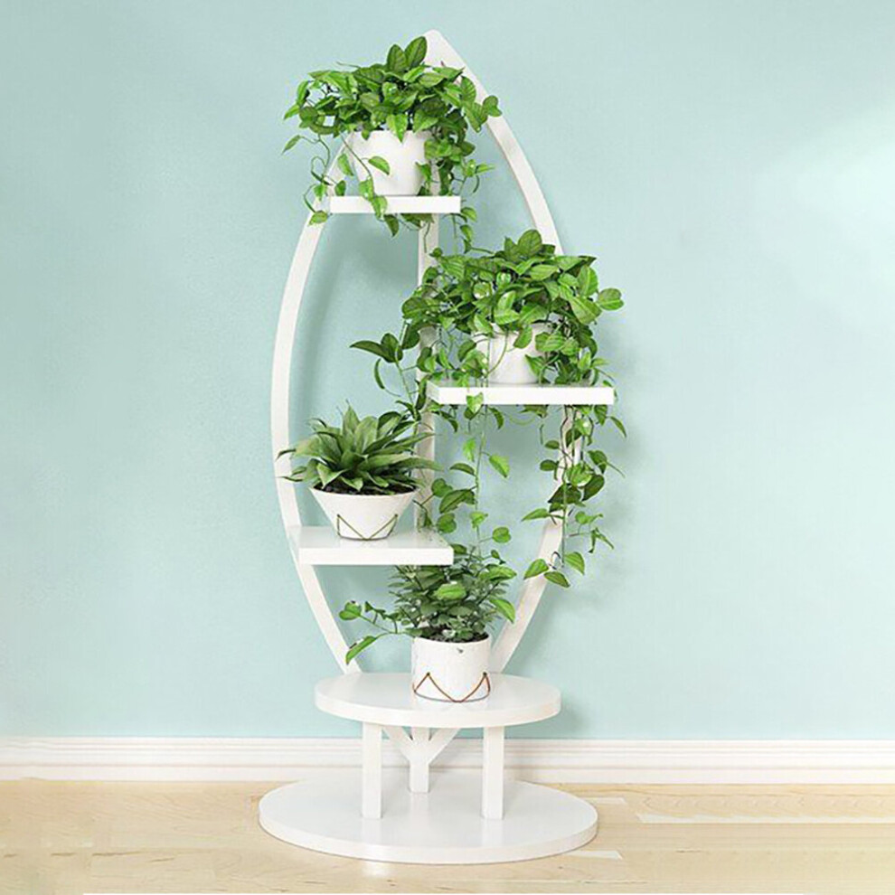 Living And Home 5 Tiers Plant Pot Stand Flower Display Shelf Rack White