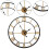 Living And Home 60CM Black Metal Quartz Round Roman Wall Clock 4