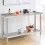 Living And Home Stainless Steel Working Table with Back Panel 60x60x80cm 4