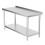 Living And Home Kitchen Work Table with Backsplash 150x60x80 cm Stainless Steel 1