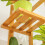 Living And Home Rustic Wooden Multi-Tiered Potted Plant Stand 5