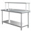Living And Home Kitchen Work Table with Backsplash 150x60x80 cm Stainless Steel 5