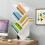 Living And Home (White, 5 Tier) Freestanding Tree Bookshelf Wood Display Shelf Organiser 2