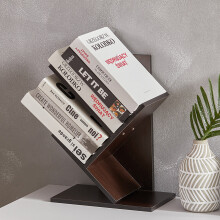 (Black Walnut, 3 Tier) Freestanding Tree Bookshelf Wood Display Shelf Organiser