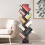 Living And Home (Black Walnut, 9 Tier) Freestanding Tree Bookshelf Wood Display Shelf Organiser 3