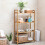 Living And Home (100*68*25cm, 4 Tier) Tiered Bamboo Wood Bookcase Storage Shelf 2