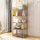 Living And Home (128*35*25cm, 5 Tier) Tiered Bamboo Wood Bookcase Storage Shelf 2