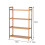 Living And Home (100*68*25cm, 4 Tier) Tiered Bamboo Wood Bookcase Storage Shelf 4