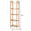 Living And Home (128*35*25cm, 5 Tier) Tiered Bamboo Wood Bookcase Storage Shelf 4