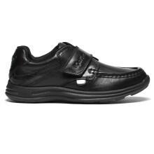 (UK 5 / EU 38) Kickers Reasan Strap Leather YM 112870 Boys School Shoes Black
