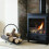 Black Steel Cast Iron Firewood Fireplace Log Holder Basket With Handle 1