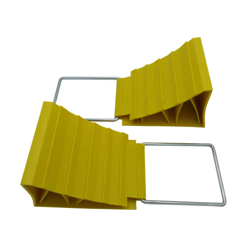 X2 Safety Wheel Chocks - Compact Block Wedges Motorhome Trailer 1
