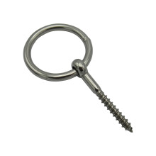 Ring Bolt Stainless Steel with Lag Thread 8MM (Wood Screw)