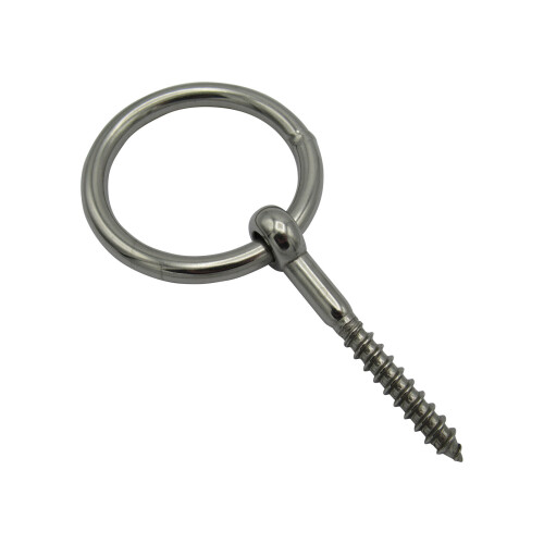 Ring Bolt Stainless Steel with Lag Thread 8MM (Wood Screw)
