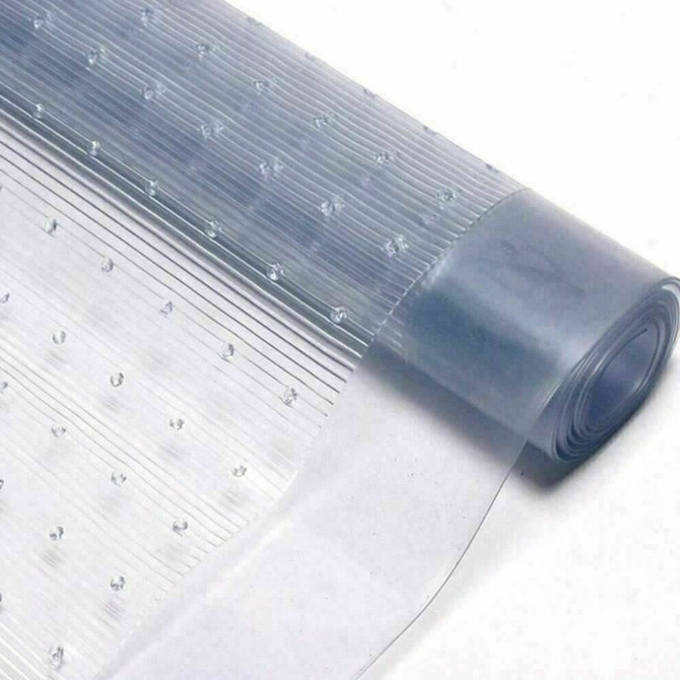 Caprican (Clear Vinyl Pvc Plastic Non Slip 100% Carpet Protector Runner Floor Mat Roll) Pvc Plastic Clear Non Slip Vinyl Carpet Protector