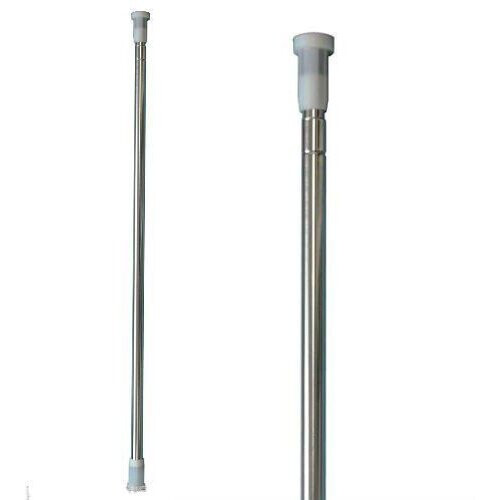 Non Rust Chrome Telescopic 110-200cm Extendable Shower Pole Rod Rail