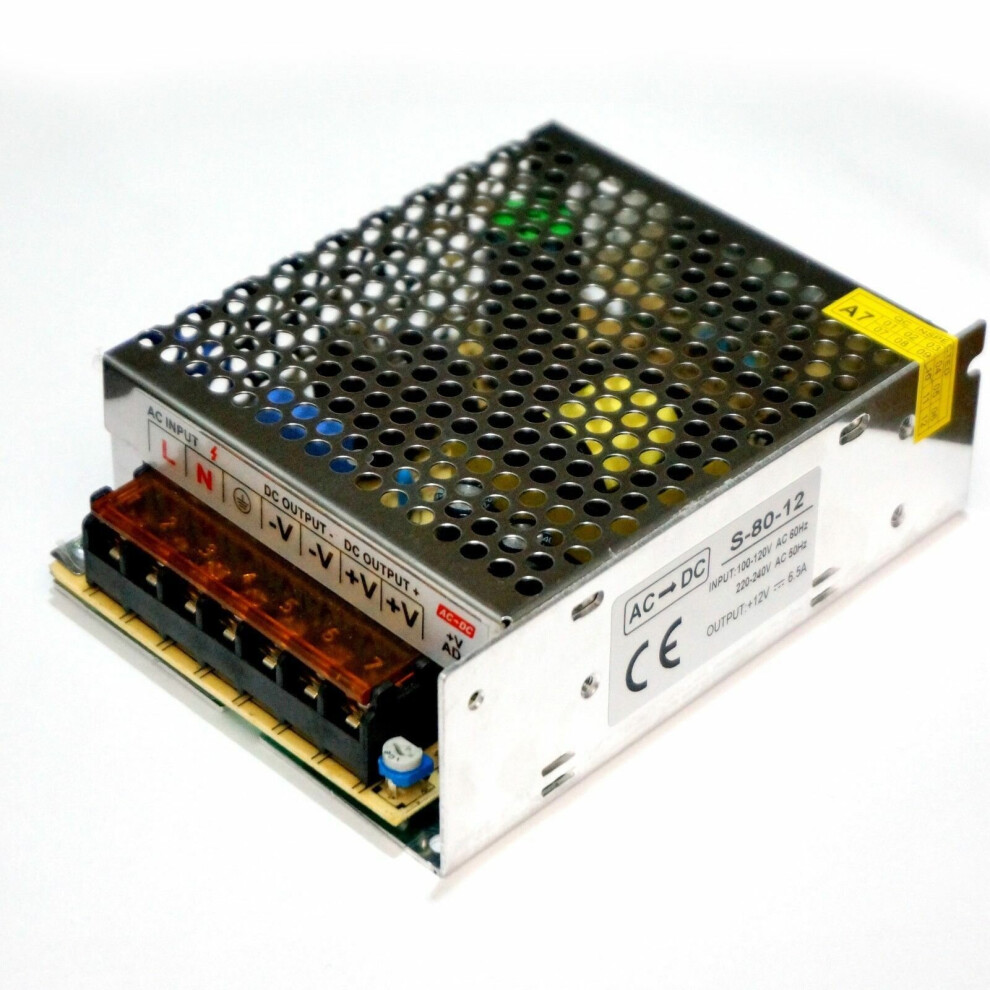 (80W) Dc 12V Power Supply Led Strip - Ac 110 -220V Light 7425215419448