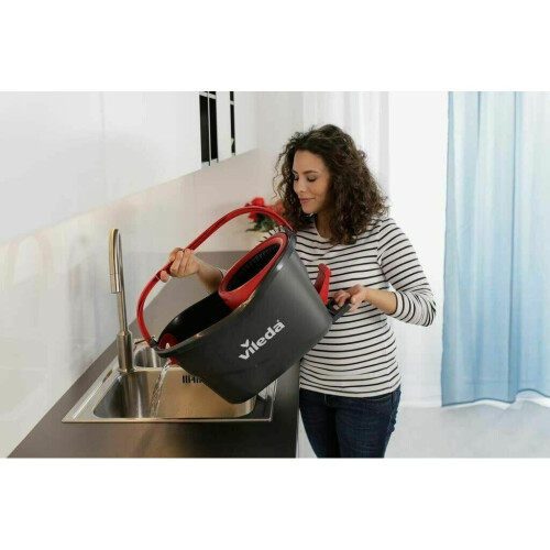 Vileda Vileda Turbo Microfibre Smart Spin Cleaning Wring Mop & Bucket Set 1