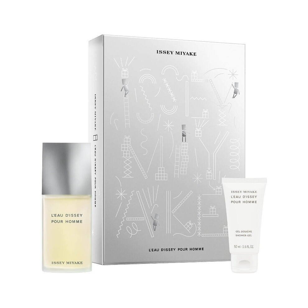 Issey Miyake L'Eau D'Issey Pour Homme Gift Set 75ml EDT Spray + 50ml Shower Gel