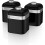 Swan Swan Retro Kitchen Storage Canisters Iron Square Black 1 Litre Set 3 1