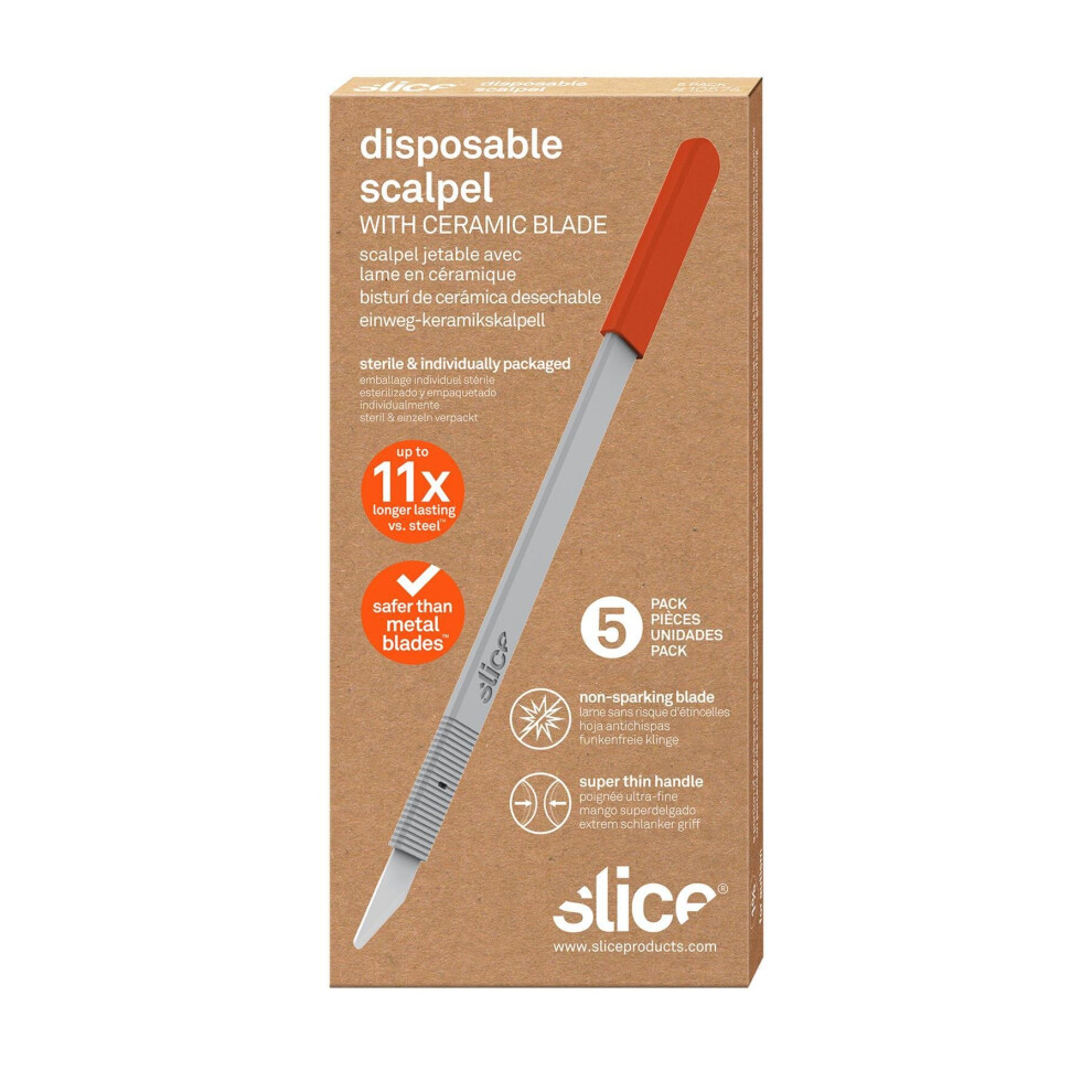 slice-10574-sterile-disposable-scalpel-with-safety-blade-grey-orange