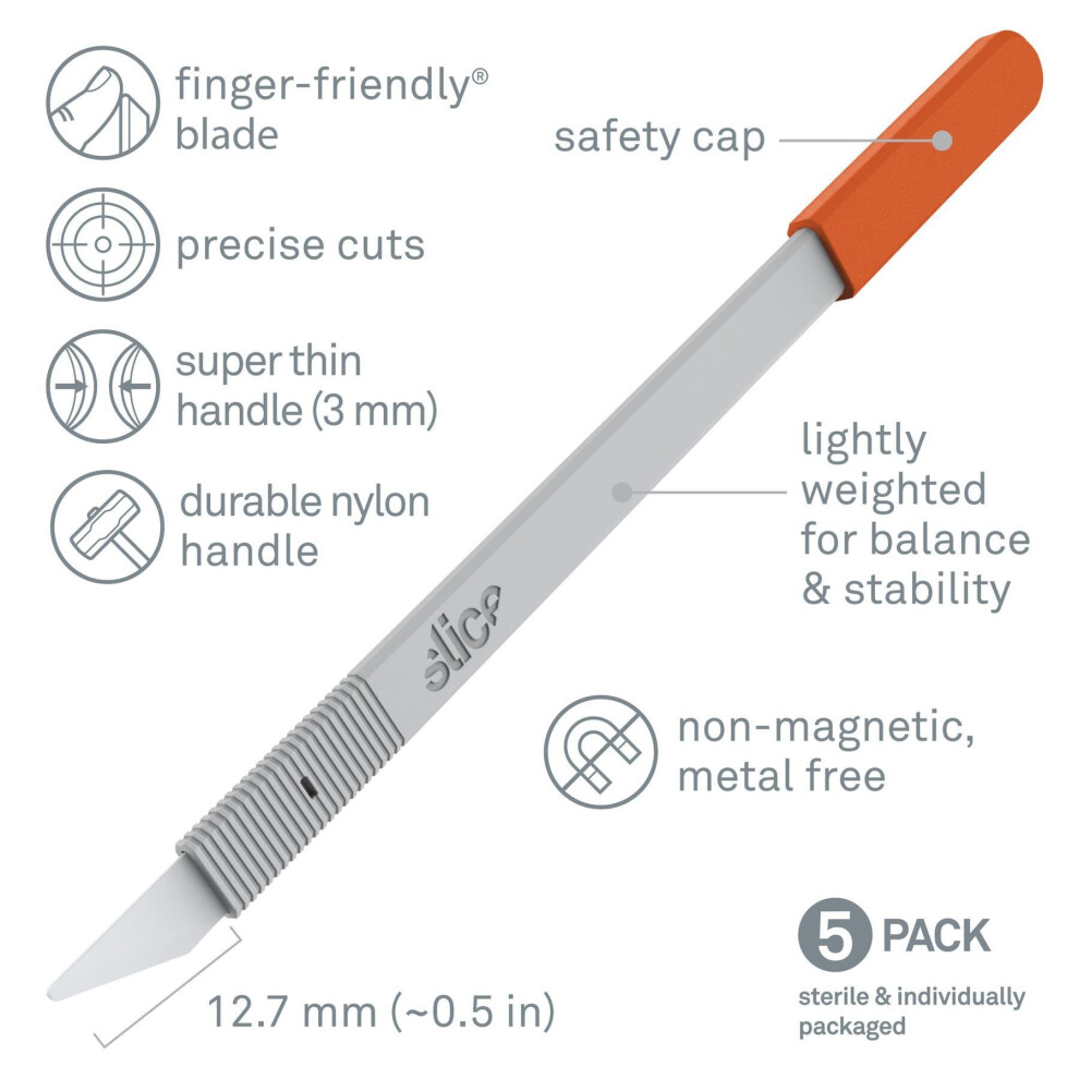 slice-10574-sterile-disposable-scalpel-with-safety-blade-grey-orange