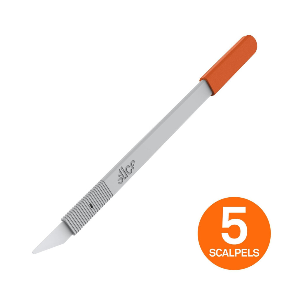 slice-10574-sterile-disposable-scalpel-with-safety-blade-grey-orange