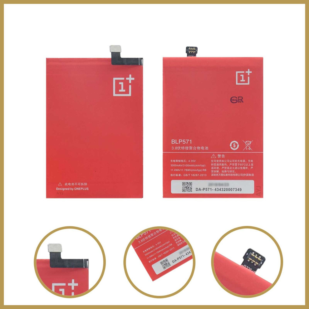 For ONEPLUS Genuine BLP571 Battery S ONE Plus 1+ Phone A0001 3100mAh 3.8V