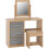 Seconique Seville 3 Drawer Dressing Table Set Grey High Gloss/Light Oak 1