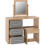 Seconique Seville 3 Drawer Dressing Table Set Grey High Gloss/Light Oak 4