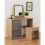 Seconique Seville 3 Drawer Dressing Table Set Grey High Gloss/Light Oak 2