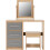 Seconique Seville 3 Drawer Dressing Table Set Grey High Gloss/Light Oak 3