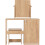 Seconique Seville 3 Drawer Dressing Table Set White High Gloss/Light Oak Effect Veneer 4