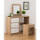 Seconique Seville 3 Drawer Dressing Table Set White High Gloss/Light Oak Effect Veneer 5