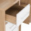 Seconique Seville 3 Drawer Dressing Table Set White High Gloss/Light Oak Effect Veneer 2