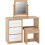 Seconique Seville 3 Drawer Dressing Table Set White High Gloss/Light Oak Effect Veneer 7